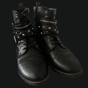 Studded Combat Boots